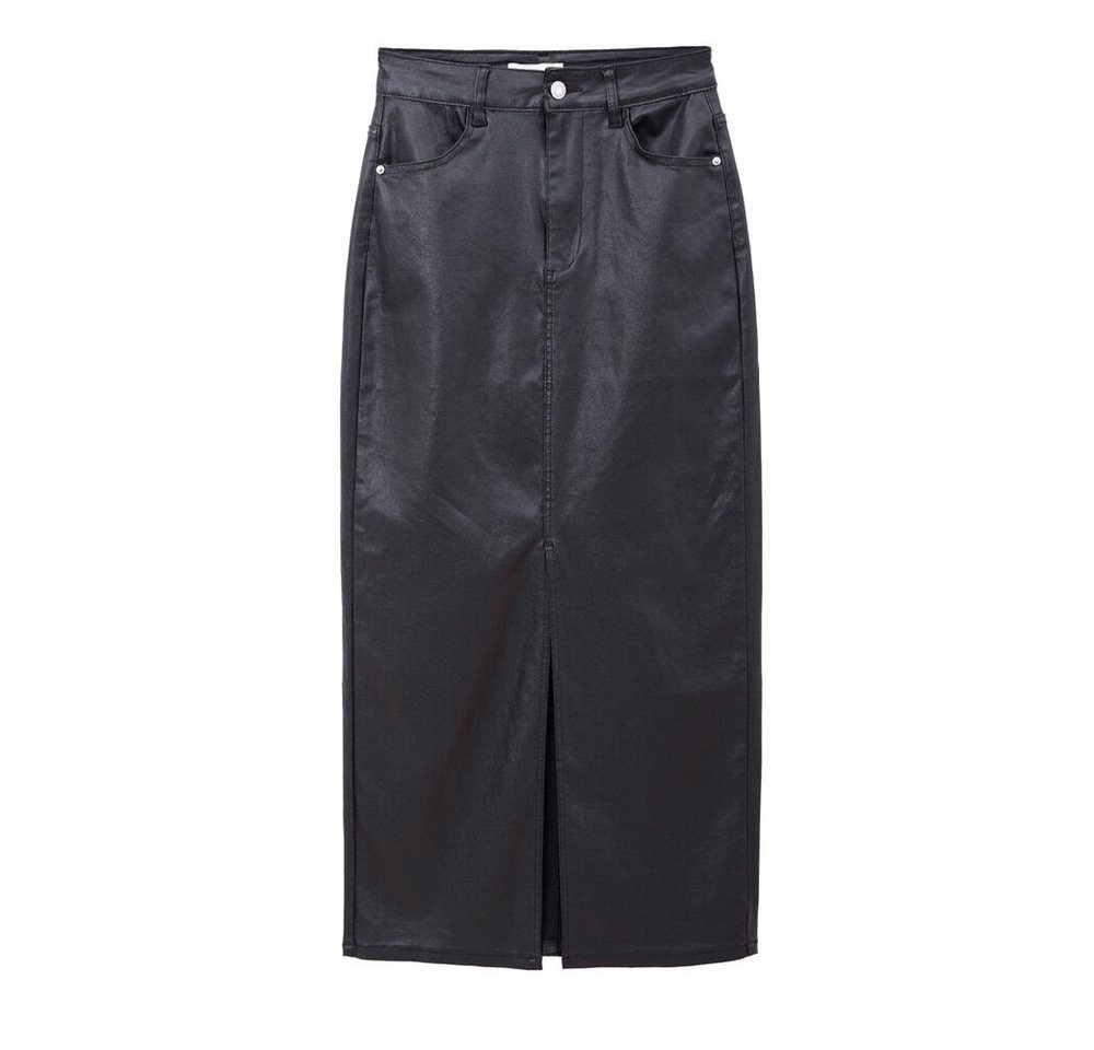 Ital-Design Maxirock Damen Elegant (86358992) Glänzend Maxirock in Schwarz – Bild 5 von 5