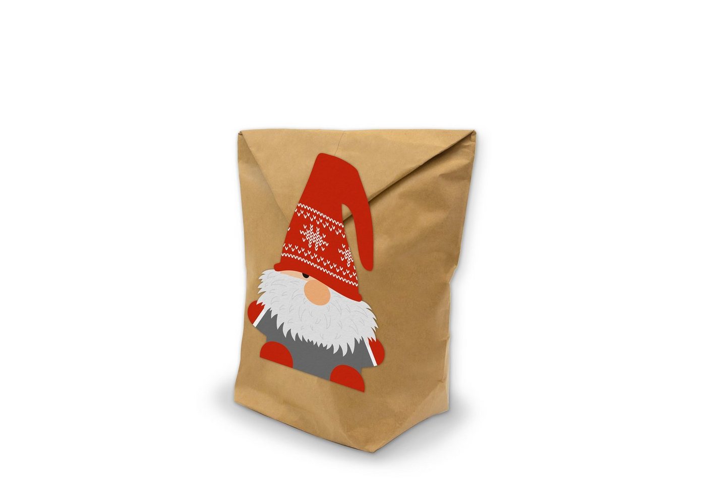 itenga Geschenkpapier Geschenktüten Set Wichtelbande Weihnachten Klammern + Sticker – Bild 3 von 4