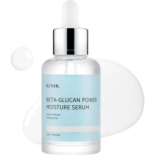 iUnik Gesichtsserum Beta-Glucan Power Moisture Serum 50ml – Intensiv feuchtigkeitsspendendes Gesichtsserum mit Beta-Glucan, für empfindliche &, trockene Haut, p