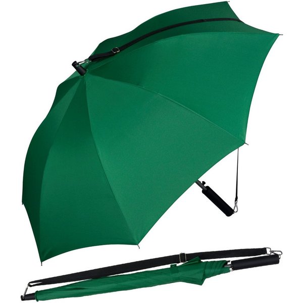 iX-brella Stockregenschirm Umhängeschirm mit längenverstellbarem Tragegurt, mit Auf-Automatik, in vielen Farben