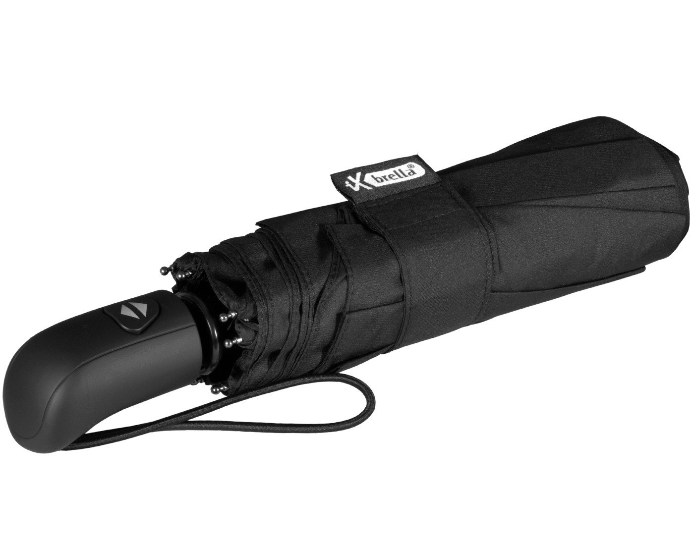 iX-brella Taschenregenschirm First Class - mit Auf-Zu-Automatik, mit schwarzem Griff - full black edition – Bild 2 von 5