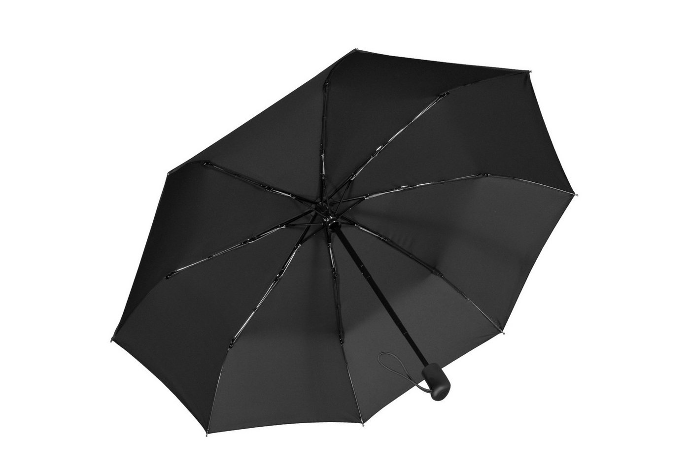 iX-brella Taschenregenschirm First Class - mit Auf-Zu-Automatik, mit schwarzem Griff - full black edition – Bild 4 von 5