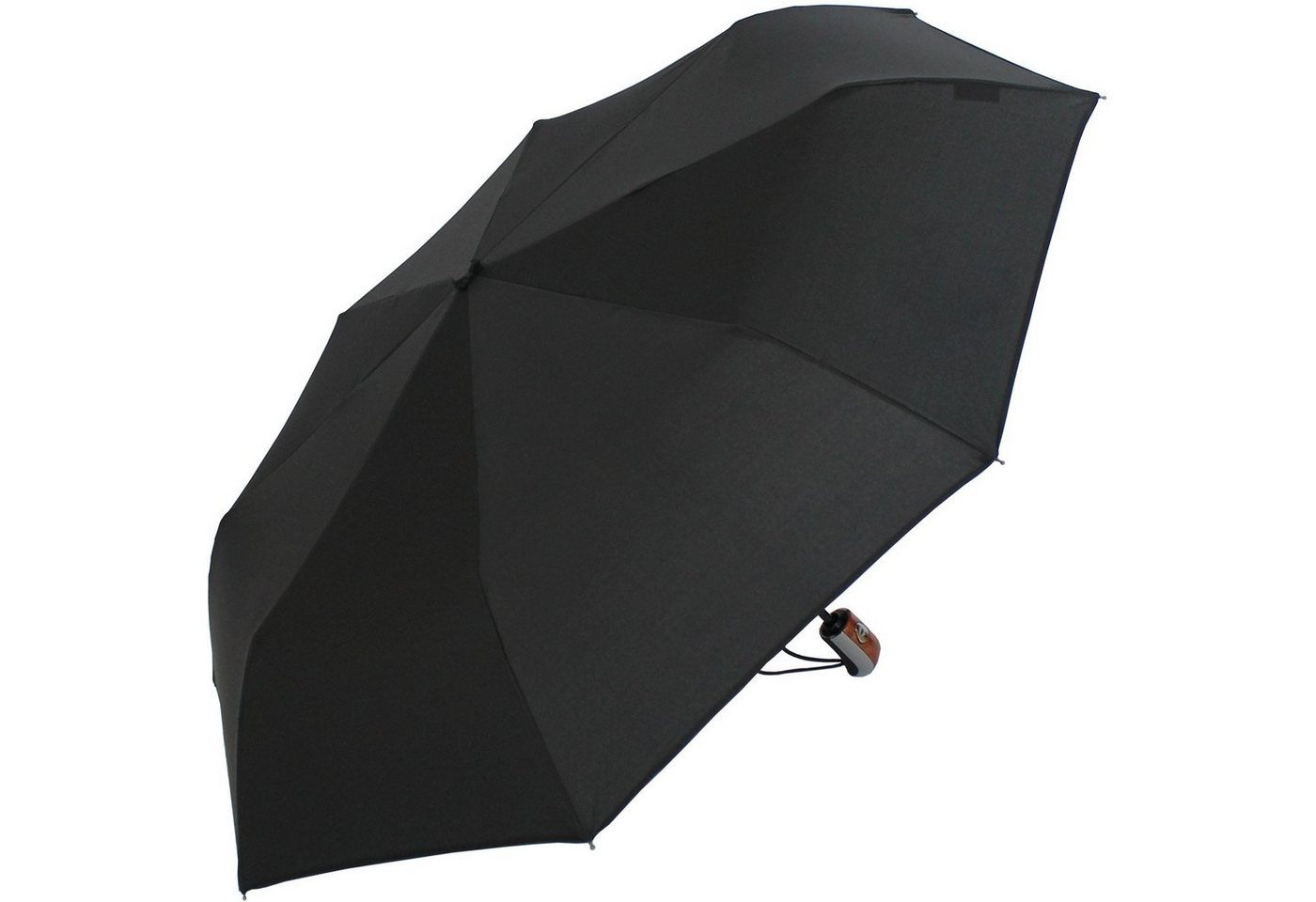 iX-brella Taschenregenschirm First Class - mit Auf-Zu-Automatik, Griff in Holz-Chrom-Optik – Bild 2 von 5