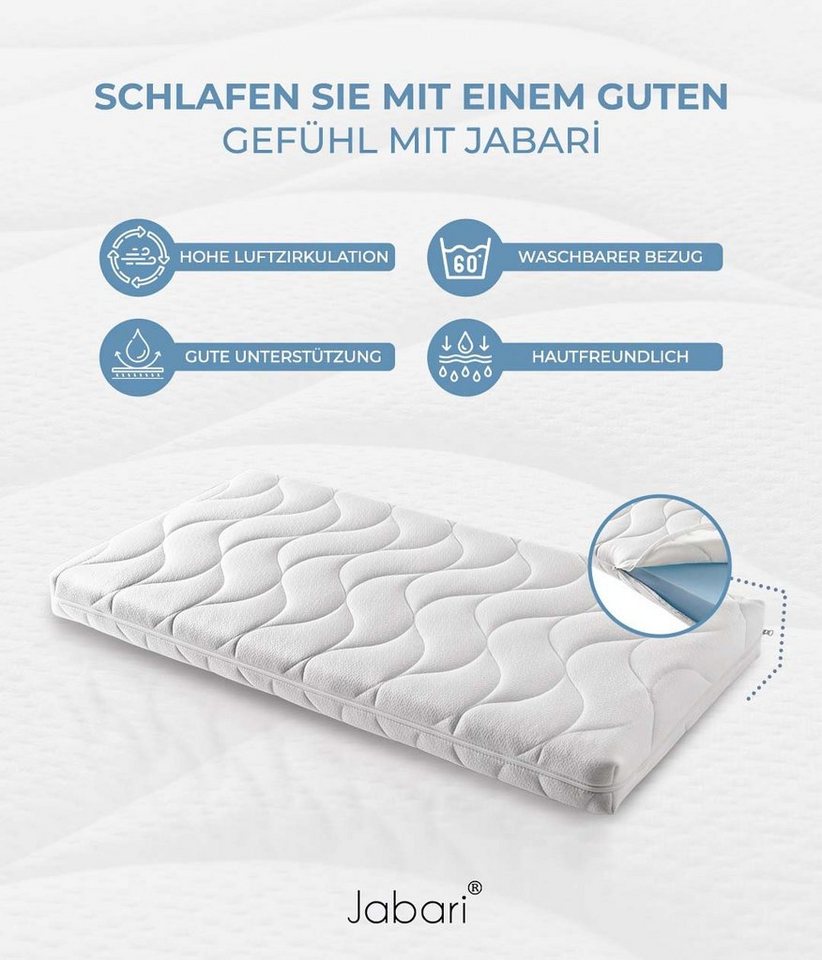 Kindermatratze SUSU, Jabari, 12 cm hoch, (Babymatratze 60x120 cm für Babybett oder Wiege I Kindermatratze 60x120 Jugendmatratze mit Hochwertige Qualität Bezug), – Bild 2 von 5