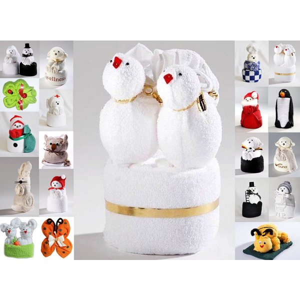 JACK Handtuch Set Frottier Geschenk Set viele Modelle Handarbeit Origami Gästetuch, (1-St), Handtuch, Waschhandschuh, gefaltete Tiere, tolle Geschenkidee