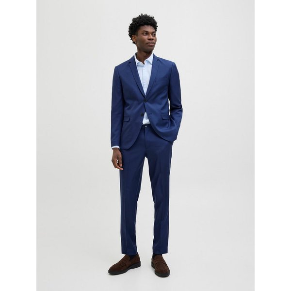 Jack & Jones Anzug JPRCOSTA SUIT (Set, 2-tlg) aus Polyester, sehr schmale Passform, mit Reverskragen, Langarm-Sakko