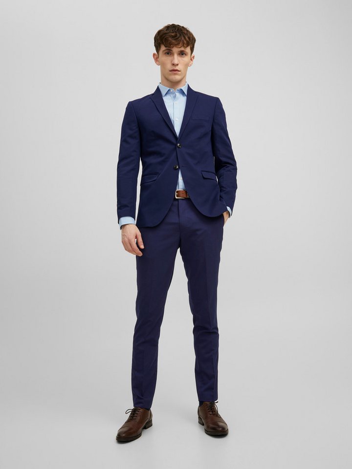 Jack & Jones Anzug JPRFRANCO Extra schmal, pflegeleicht, stilvoll mit fallendem Revers Materialmix aus Polyester, Viskose und Elasthan – Bild 2 von 5