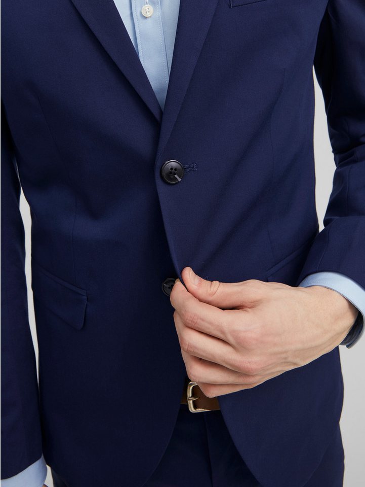 Jack & Jones Anzug JPRFRANCO Extra schmal, pflegeleicht, stilvoll mit fallendem Revers Materialmix aus Polyester, Viskose und Elasthan – Bild 4 von 5