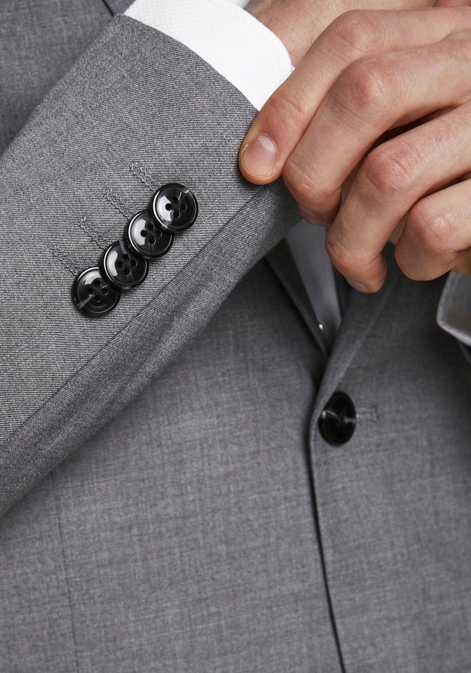 Jack & Jones Anzug JPRFRANCO Extra schmal, pflegeleicht, stilvoll mit fallendem Revers Materialmix aus Polyester, Viskose und Elasthan – Bild 4 von 5