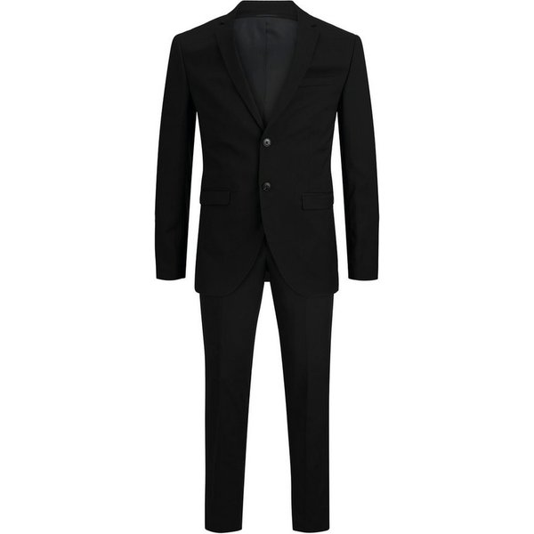 Jack & Jones Anzug JPRFRANCO Extra schmal, pflegeleicht, stilvoll mit fallendem Revers Materialmix aus Polyester, Viskose und Elasthan