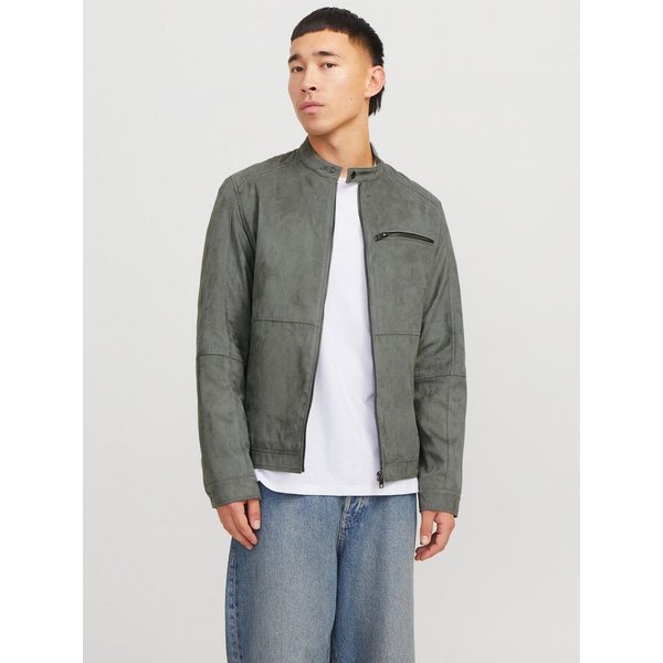 Jack & Jones Bikerjacke JJEDYLAN mit wasserabweisender Funktion unifarben, modisch, regular fit, Polyester