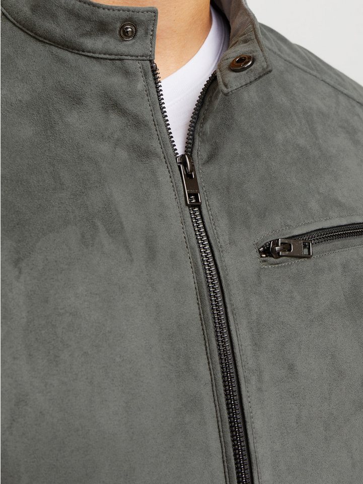 Jack & Jones Bikerjacke JJEDYLAN mit wasserabweisender Funktion unifarben, modisch, regular fit, Polyester – Bild 4 von 5