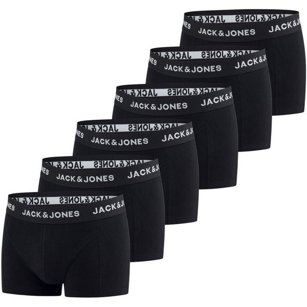 Jack & Jones Boxershorts Herren Retroshorts 6er Pack Basic Trunks (Vorteilspack, 6-St) Unterhosen mit Stretch