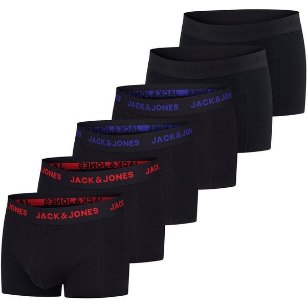 Jack & Jones Boxershorts Herren Retroshorts 6er Pack Basic Trunks (Vorteilspack, 6-St) Unterhosen mit Stretch