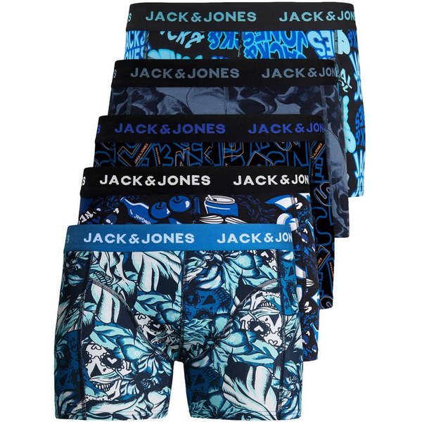 Jack & Jones Boxershorts Jacvel (5-St., 5er Pack) gute Passform durch elastische Baumwollqualität