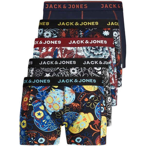Jack & Jones Boxershorts Jacvel (5-St., 5er Pack) gute Passform durch elastische Baumwollqualität