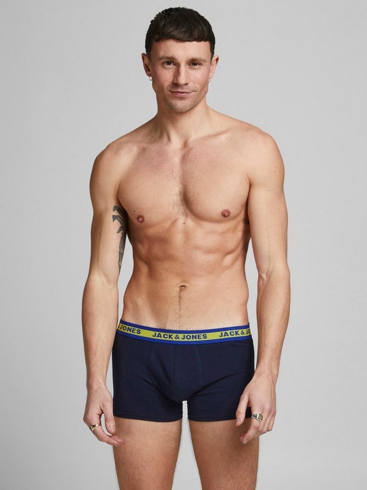 Jack & Jones Boxershorts Set 10er Pack Trunks Boxershorts Stretch für Herren (10-St) Baumwolle Normal Fit unifarben atmungsaktiv Pull-on – Bild 2 von 5