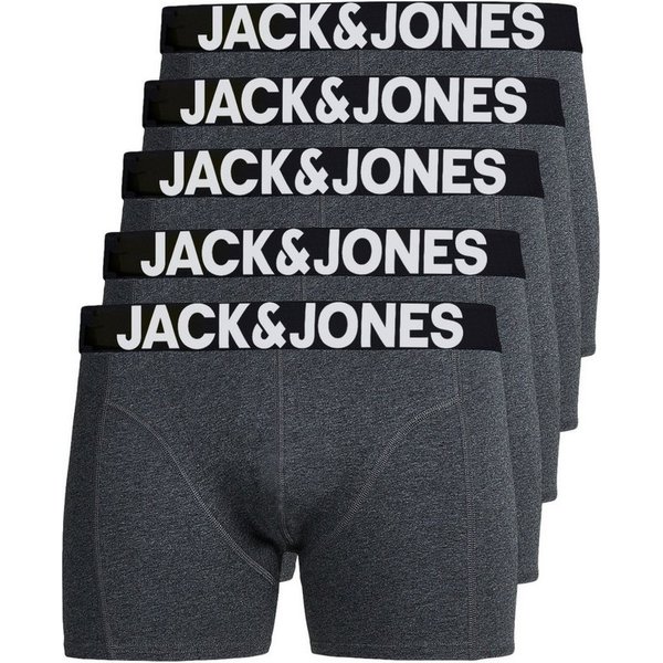 Jack & Jones Boxershorts Solid (5-St., 5er Pack) gute Passform durch elastische Baumwollqualität