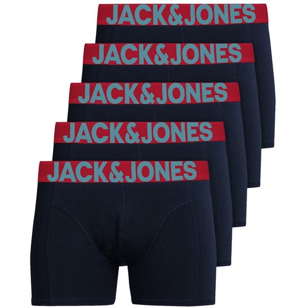 Jack & Jones Boxershorts Solid (5-St., 5er Pack) gute Passform durch elastische Baumwollqualität