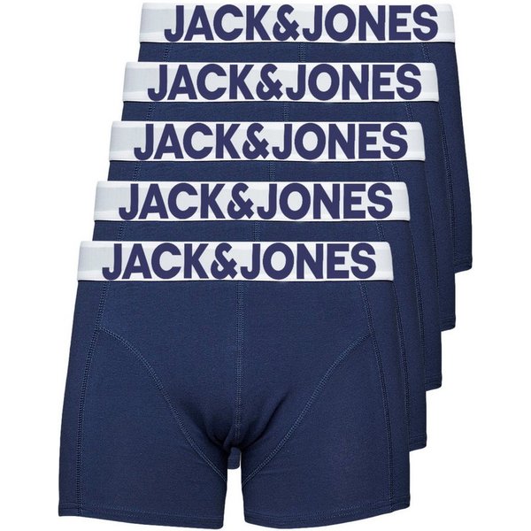 Jack & Jones Boxershorts Solid (5-St., 5er Pack) gute Passform durch elastische Baumwollqualität