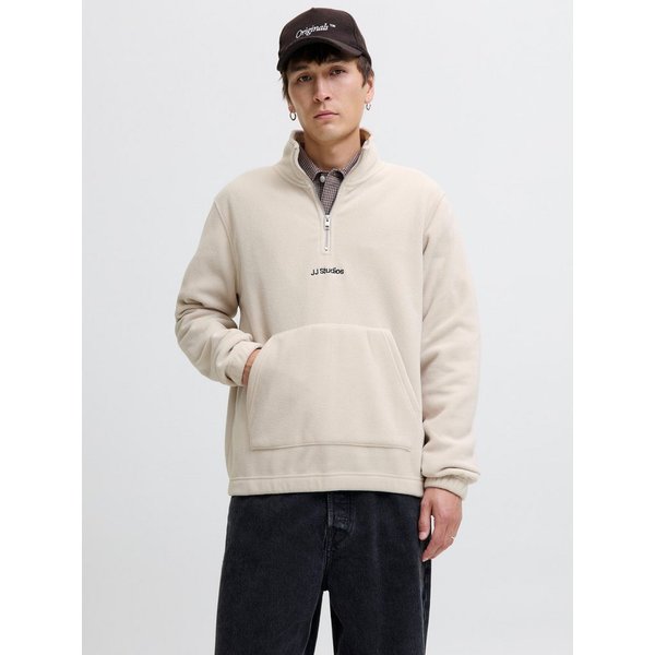 Jack & Jones Fleecepullover JJSOHO HALFZIP FLEECE Kunstfaser, relaxed fit