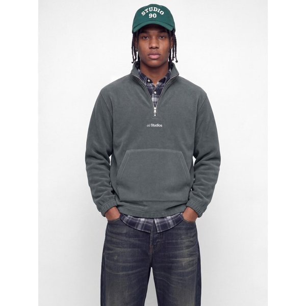 Jack & Jones Fleecepullover JJSOHO HALFZIP FLEECE Kunstfaser, relaxed fit