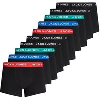 JACK AND JONES JACK&JONES Herren Boxer Shorts, 10er Pack - JACHUEY TRUNKS, Baumwoll-Stretch, Größe M in Rot