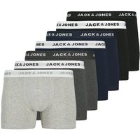 JACK AND JONES JACK&JONES Herren Boxer Shorts, 7er Pack - JACBASIC TRUNKS, Baumwoll-Stretch, Größe 2XL in Schwarz