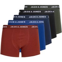 JACK AND JONES JACK&JONES Herren Boxer Shorts, 5er Pack - JACHUEY TRUNKS, Baumwoll-Stretch, Größe M in Bunt