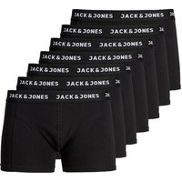 JACK AND JONES JACK&JONES Herren Boxer Shorts, 7er Pack - JACHUEY TRUNKS, Baumwoll-Stretch, Größe S in Schwarz
