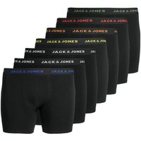 JACK AND JONES JACK&JONES Herren Boxer Shorts, 7er Pack - JACBASIC TRUNKS PLUS, Baumwoll-Stretch, Größe 6XL in Schwarz