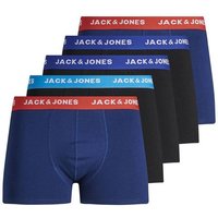 JACK AND JONES JACK&JONES Herren Boxer Shorts, 5er Pack - JACLEE TRUNKS, Baumwoll-Stretch, Größe L in Schwarz
