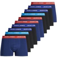 JACK AND JONES JACK&JONES Herren Boxer Shorts, 10er Pack - JACLEE TRUNKS, Baumwoll-Stretch, Größe M in Schwarz