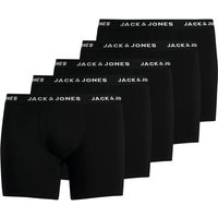 JACK AND JONES JACK&JONES Herren Boxer Shorts, 5er Pack - JACHUEY TRUNKS PLUS, Baumwoll-Stretch, Größe 2XL in Schwarz