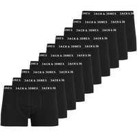 JACK AND JONES JACK&JONES Herren Boxer Shorts, 10er Pack - JACHUEY TRUNKS, Baumwoll-Stretch, Größe M in Schwarz