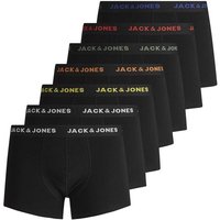 JACK AND JONES JACK&JONES Herren Boxer Shorts, 7er Pack - JACBASIC TRUNKS, Baumwoll-Stretch, Größe 2XL in Schwarz