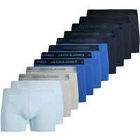 JACK AND JONES JACK&JONES Herren Boxershorts, 12er Pack - JACCOOPER TRUNKS 12 PACK, Baumwollmischung, Größe M in Schwarz
