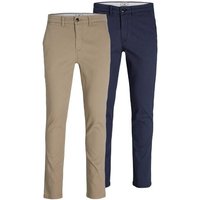JACK AND JONES JACK&JONES Herren Chino-Hose, 2er Pack - JPSTMARCO JJDAVE 2PK, Länge 32, Größe 29W/32L in Beige