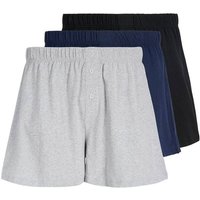 JACK AND JONES JACK&JONES Herren Jersey-Boxershorts, 3er Pack - JACJONES BASIC JERSEY BOXERS, Knöpfe, einfarbig, Größe M in Schwarz