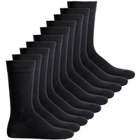 JACK AND JONES JACK&JONES Herren Socken 10er Pack - JACJENS SOCK, One Size, Größe 40-46 in Schwarz