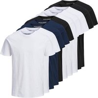 JACK AND JONES JACK&JONES Herren T-Shirt, 10er Pack - BASIC TEE O-NECK, Kurzarm, Baumwolle, Größe XL in Schwarz