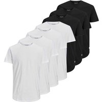 JACK AND JONES JACK&JONES Herren T-Shirt, 7er Pack - JJENOA TEE CREW NECK, Basic, Baumwolle, Größe M in Weiß