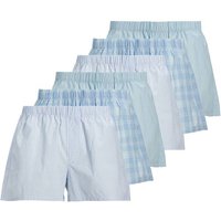 JACK AND JONES JACK&JONES Herren Web-Boxershorts, 6er Pack - JACMILANO WOVEN BOXERS 6 PACK , Baumwolle, Größe L in Blau