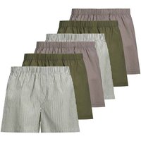 JACK AND JONES JACK&JONES Herren Web-Boxershorts, 6er Pack - JACMILANO WOVEN BOXERS 6 PACK , Baumwolle, Größe 2XL in Grün