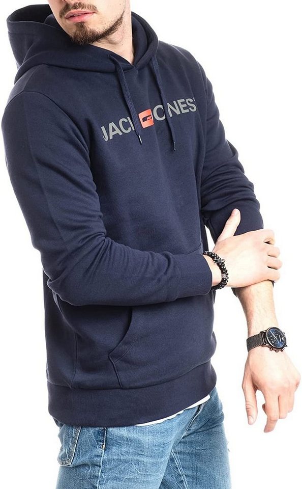 Jack & Jones Hoodie mit Kängurutasche, mit Kapuze, mit Logodruck – Bild 2 von 5