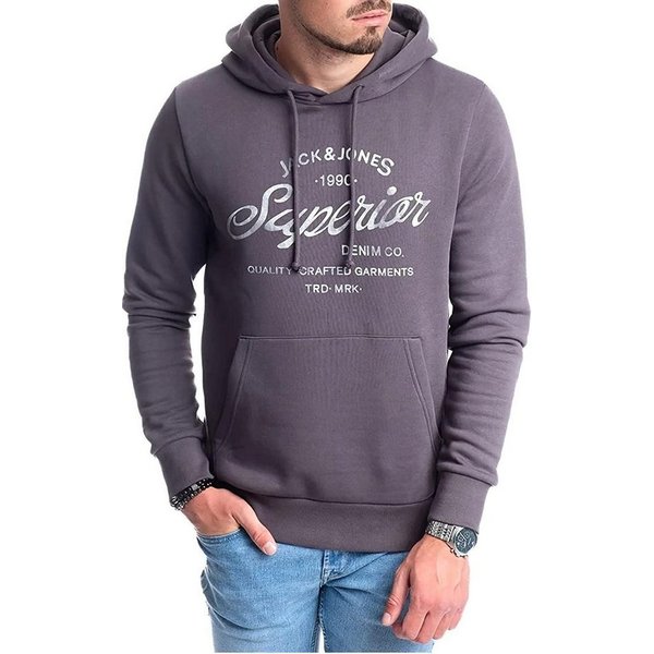 Jack & Jones Hoodie mit Kängurutasche, mit Kapuze, mit Logodruck