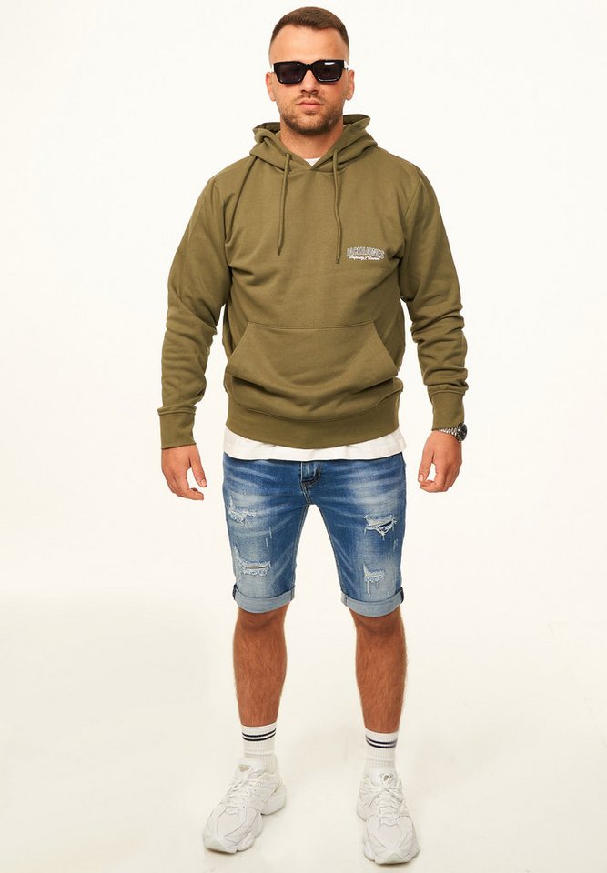 Jack & Jones Hoodie Pullover als Kapuzenpullover im Regular Fit - Sweatshirt für Herren Männer Sweatpullover mit Logo-Print aus Baumwollmischung – Bild 5 von 5
