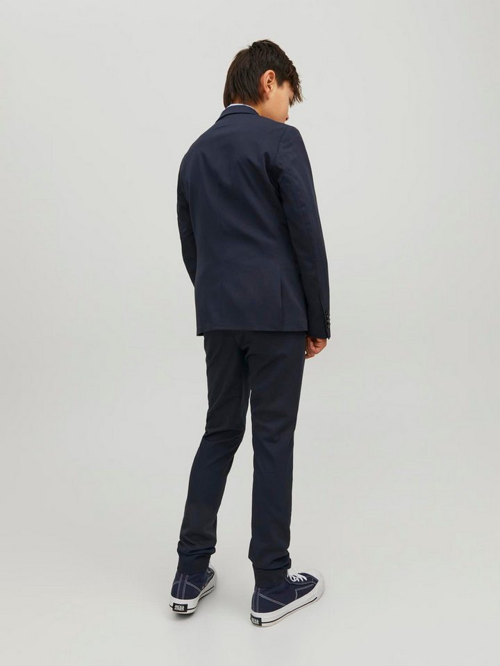 Jack & Jones Junior Anzug JPRSOLAR elastisch und pflegeleicht für besondere Anlässe (Set, 2-tlg) unifarben, modisch, slim fit, Web, Reverskragen – Bild 2 von 5