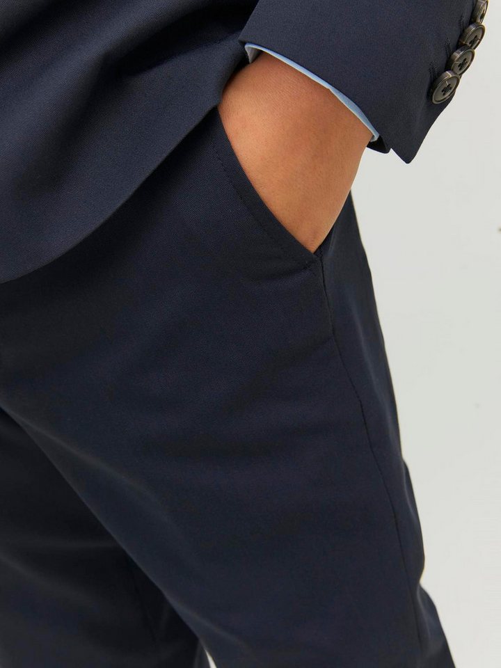 Jack & Jones Junior Anzug JPRSOLAR elastisch und pflegeleicht für besondere Anlässe (Set, 2-tlg) unifarben, modisch, slim fit, Web, Reverskragen – Bild 5 von 5