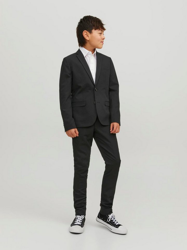 Jack & Jones Junior Anzughose JPRSOLAR elastisch, pflegeleicht, komfortabel unifarben, modisch, slim fit, Web – Bild 4 von 5